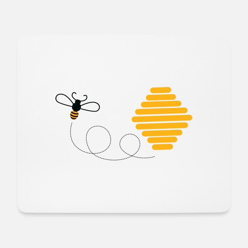 Honey Bee Honeycomb Honeybee Bee Queen Nectar - Mouse Pad (horizontal) - white