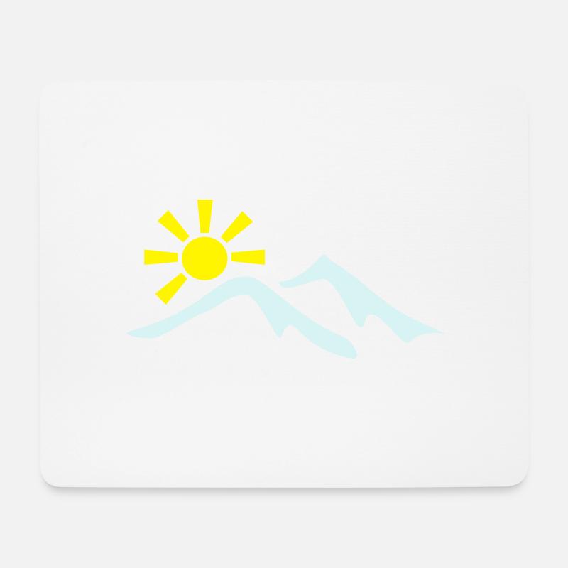 mountains - Mouse Pad (horizontal) - white