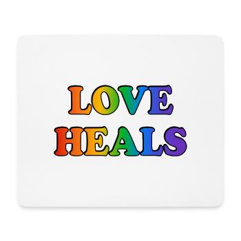 Liebe heilt LGBTQ Rainbow Pride Zubehör - Mousepad (Querformat) - Weiß - Vorne