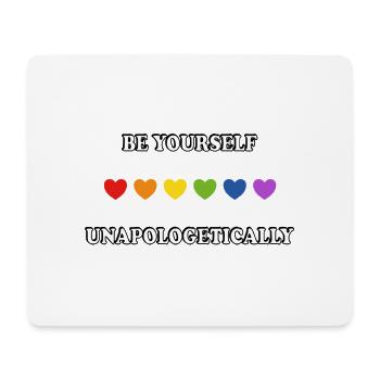 Sei du selbst, kompromisslos LGBTQ Pride - Mousepad (Querformat) - Weiß - Vorne