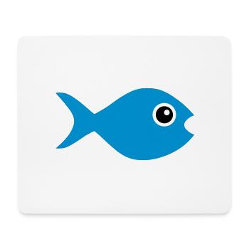 ★ Design colors changeable ★ Fish with googly eyes - Mouse Pad (horizontal) - white - Front