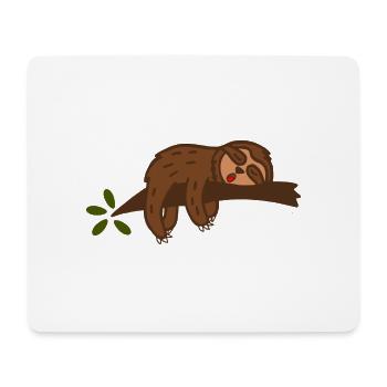 Faultier - Mousepad (Querformat) - Weiß - Vorne