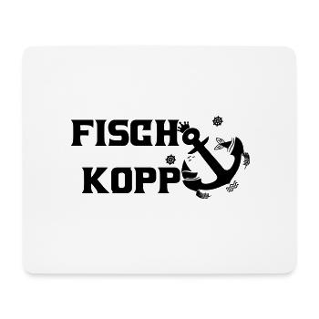 Fischkopp - Mousepad (Querformat) - Weiß - Vorne
