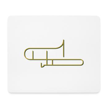 Posaunen Design - Mousepad (Querformat) - Weiß - Vorne