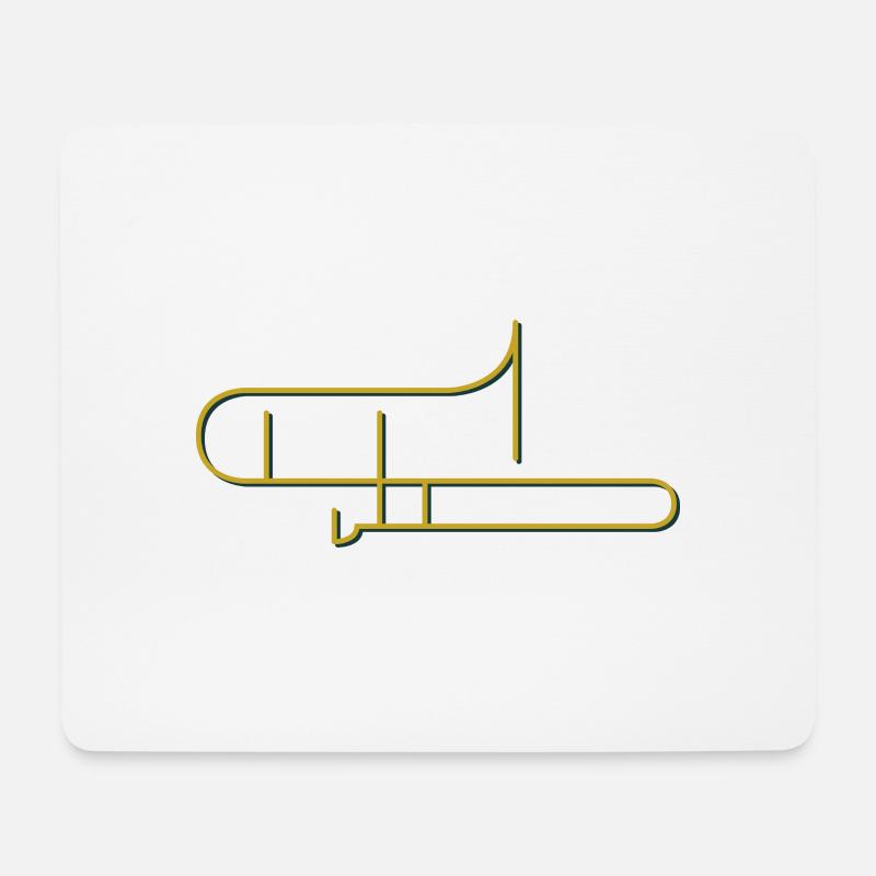 Posaunen Design - Mousepad (Querformat) - Weiß