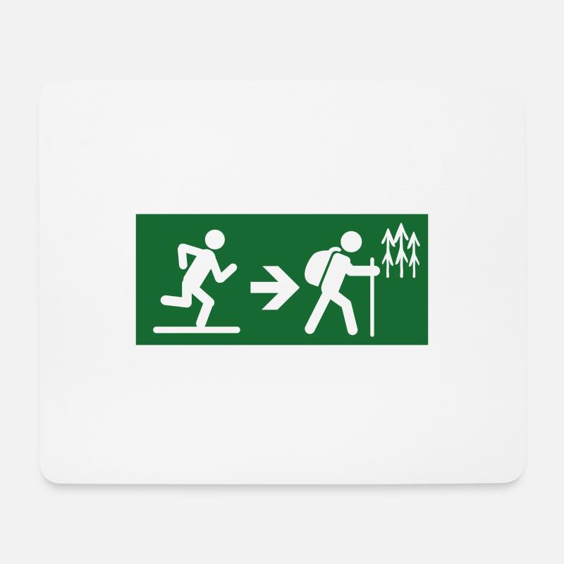 Ausgang zur Wanderung - Mousepad (Querformat) - Weiß