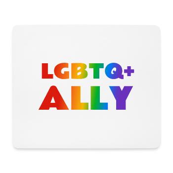 LGBTQ Ally - Mouse Pad (horizontal) - white - Front