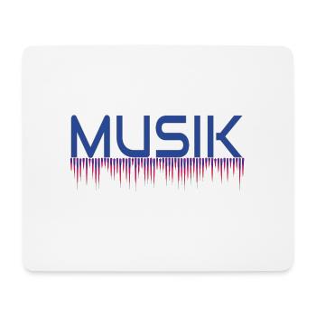 Musik Drip Neon Logo - Mousepad (Querformat) - Weiß - Vorne