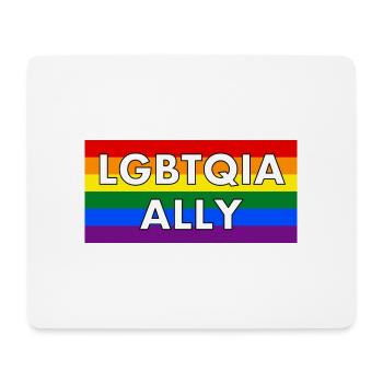 LGBTQIA ally - Mouse Pad (horizontal) - white - Front