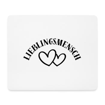 Lieblingsmensch für Sie und Ihn - Mousepad (Querformat) - Weiß - Vorne
