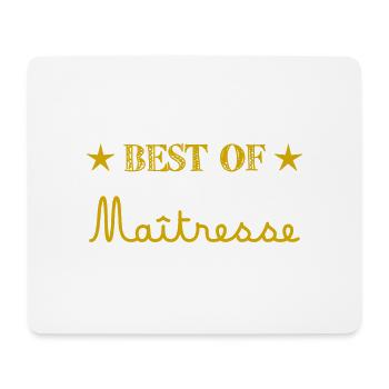 MAÎTRESSE. MAITRE. MERCI. MERCI MAÎTRESSE. ECOLE - Tapis de souris (format paysage) - blanc - Devant