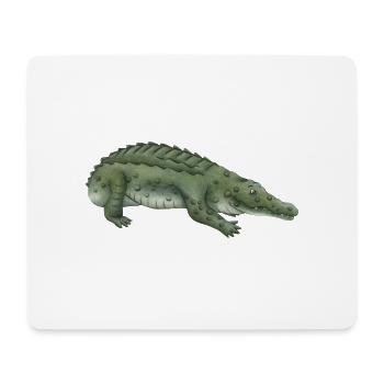 Krokodil - Mousepad (Querformat) - Weiß - Vorne