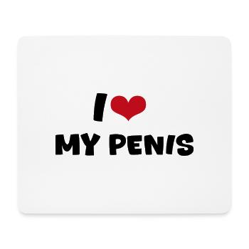 I love - Mouse Pad (horizontal) - white - Front