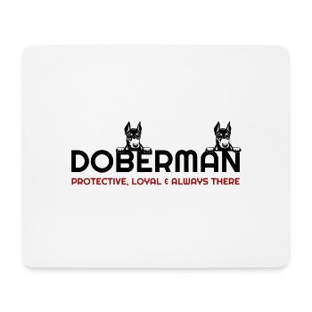 J'aime les dobermans, les dobermans, les chiens Doberman, les chiens - Tapis de souris (format paysage) - blanc - Devant