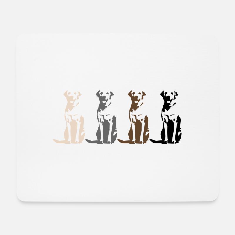 Labrador Retrievers - Tapis de souris (format paysage) - blanc
