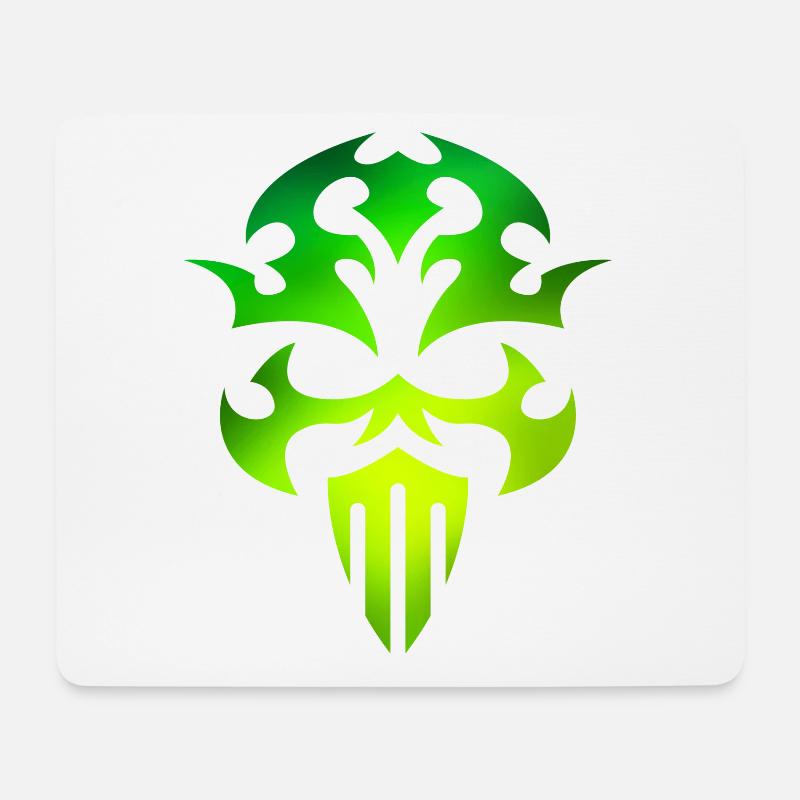 Totenkopf grün - Mousepad (Querformat) - Weiß