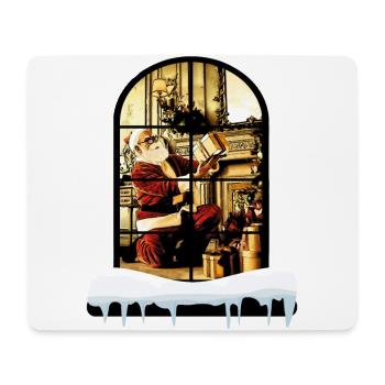 Père Noël à la maison - Tapis de souris (format paysage) - blanc - Devant