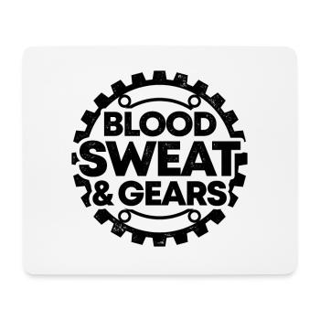 Blood Sweat And Gears Car Mechanic Automobile Love - Mouse Pad (horizontal) - white - Front