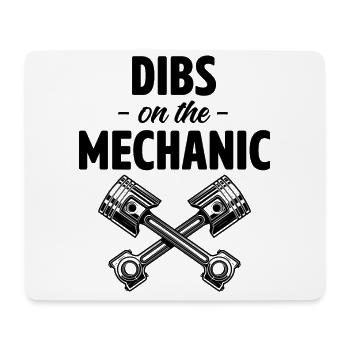 Dibs On The Mechanic Car Lover Automobile Mechanic - Mouse Pad (horizontal) - white - Front