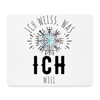 Wegweiser RUNEN Motivation - VEGVISIR - Mousepad (Querformat) - Weiß - Vorne