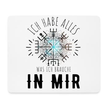 Wegweiser RUNEN Motivation - VEGVISIR - Mousepad (Querformat) - Weiß - Vorne