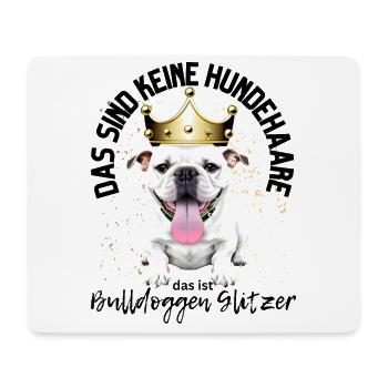 Bulldogge Bulldog Bulldoggen Mama Papa - Mousepad (Querformat) - Weiß - Vorne