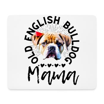 Bulldogge Bulldog Bulldoggen Mama - Mousepad (Querformat) - Weiß - Vorne