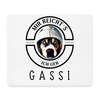 Ich geh GASSI Hund Hunde Mama - Mousepad (Querformat) - Weiß - Vorne