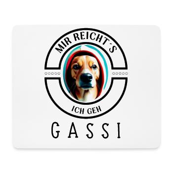Ich geh GASSI Hund Hunde Mama - Mousepad (Querformat) - Weiß - Vorne