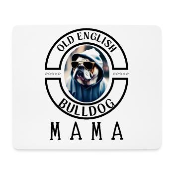 Bulldogge Bulldog Bulldoggen Mama - Mousepad (Querformat) - Weiß - Vorne