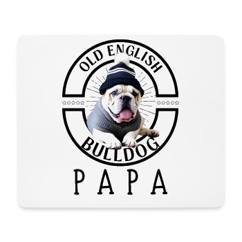 Bulldogge Bulldog Bulldoggen Papa - Mousepad (Querformat) - Weiß - Vorne