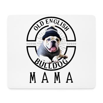 Bulldogge Bulldog Bulldoggen Mama - Mousepad (Querformat) - Weiß - Vorne