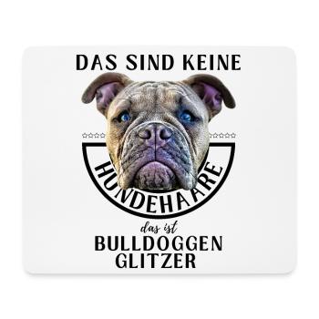 BULLDOGGENGLITZER ... Bulldogge Bulldog Bulldoggen - Mousepad (Querformat) - Weiß - Vorne