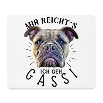MIR REICHT´S ... Bulldogge Bulldog Bulldoggen - Mousepad (Querformat) - Weiß - Vorne