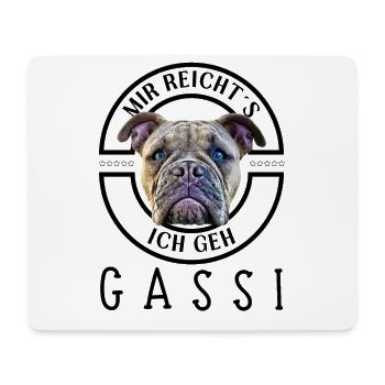 MIR REICHT´S ... Bulldogge Bulldog Bulldoggen - Mousepad (Querformat) - Weiß - Vorne
