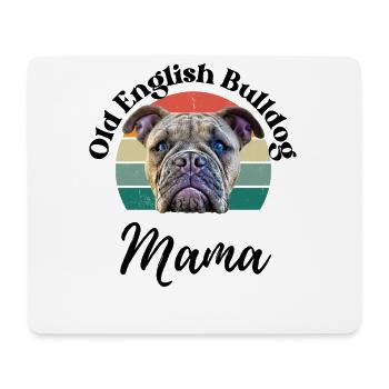 VIEUX BOULEDOGUE ANGLAIS MAMAN ... Chien Chien Bulldog - Tapis de souris (format paysage) - blanc - Devant