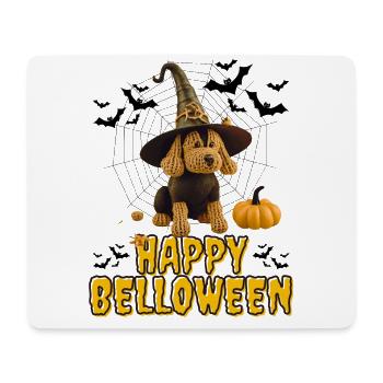 HAPPY BELLOWEEN Halloween Hund Hunde Bulldogge - Mousepad (Querformat) - Weiß - Vorne