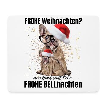 Französische Bulldogge Bully Frenchie Hund Hunde - Mousepad (Querformat) - Weiß - Vorne