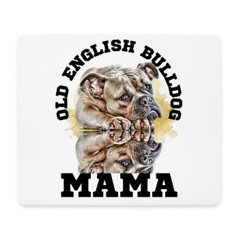 VIEUX BOULEDOGUE ANGLAIS MAMAN Chien Chiens Bouledogue - Tapis de souris (format paysage) - blanc - Devant