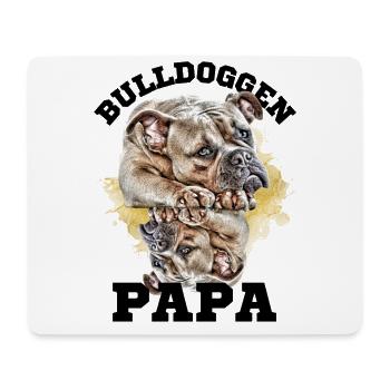 BULLDOGGEN PAPA Hund Hunde Bulldogge - Mousepad (Querformat) - Weiß - Vorne