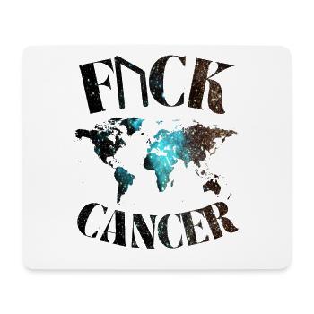 F... CK CANCER - HOPE, LOVE & FIGHT - Mouse Pad (horizontal) - white - Front