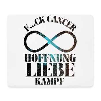 F...CK CANCER - HOFFNUNG, LIEBE & Kampf - Mousepad (Querformat) - Weiß - Vorne