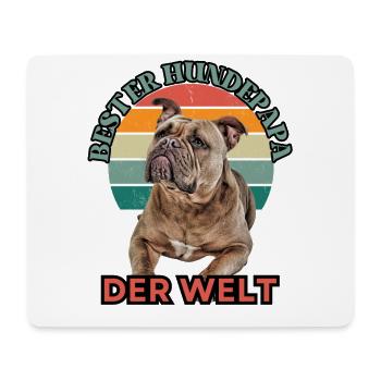 BEST DOG DAD Bulldog Dog Dogs Old English - Mouse Pad (horizontal) - white - Front