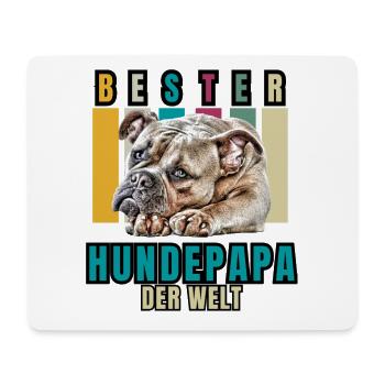 BEST DOG DAD Bulldog Dog Dogs Old English - Mouse Pad (horizontal) - white - Front