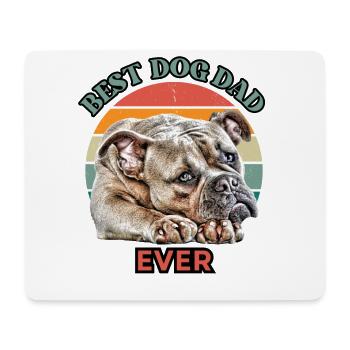 BEST DOG DAD Bulldog Dog Dogs Old English - Mouse Pad (horizontal) - white - Front