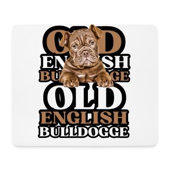 OLD ENGLISH BULLDOG Dog Dogs Bulldog - Mouse Pad (horizontal) - white - Front