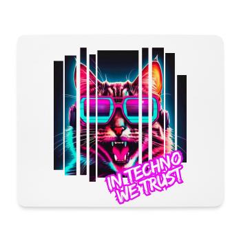 In Techno we trust - Mousepad (Querformat) - Weiß - Vorne
