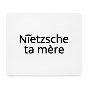 Nietzsche ta mère Noir - Tapis de souris (format paysage) - blanc - Devant