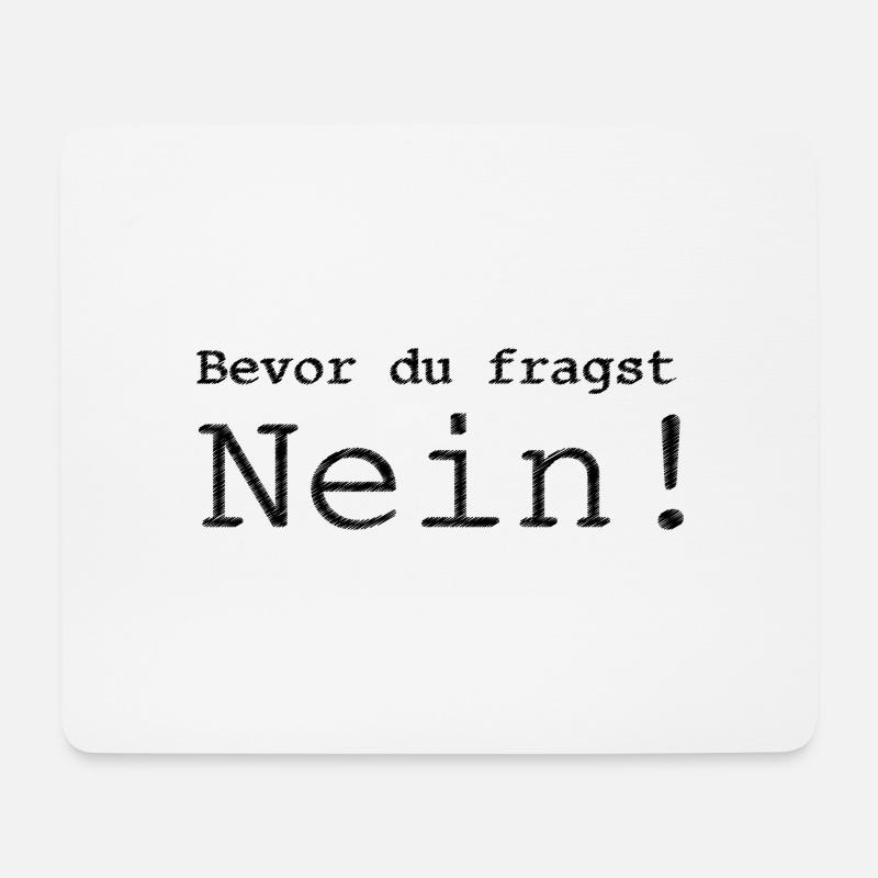 Nein - Mousepad (Querformat) - Weiß