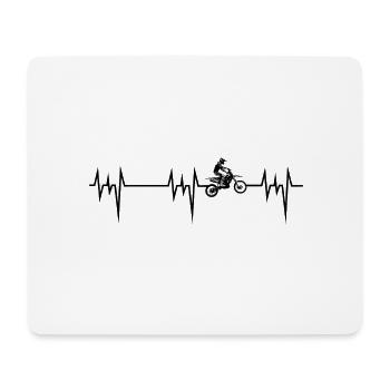 heartbeat motocross - Tapis de souris (format paysage) - blanc - Devant